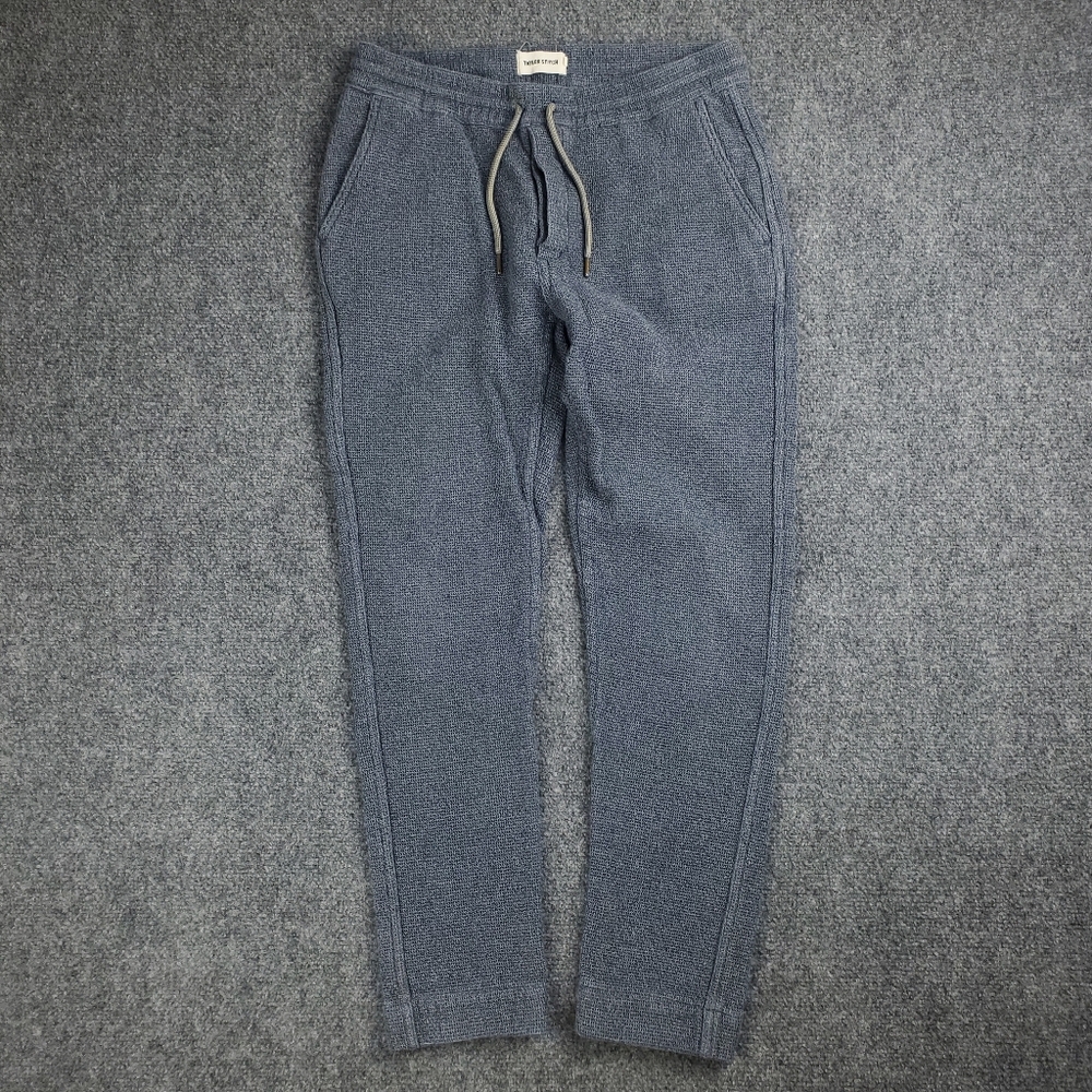 Taylor Stitch Apres Jogger Pants Mens Small Sashiko Organic Cotton Waffle Knit